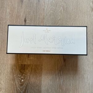 Kate Spade White 'Just Married' Car Decal